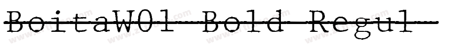 BoitaW01-Bold Regul字体转换